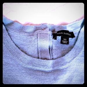 Ann Taylor sweater - crew neck with back buttons